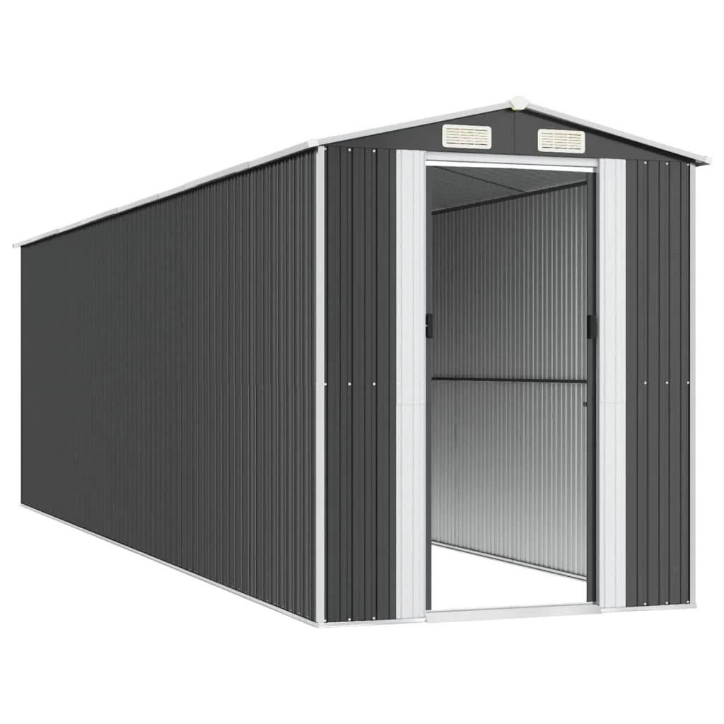 Casetta da giardino cabina ripostiglio casetta da esterno robusta casetta per attrezzi 192 x 689 x 223 cm acciaio zincato antracite 02_0022202