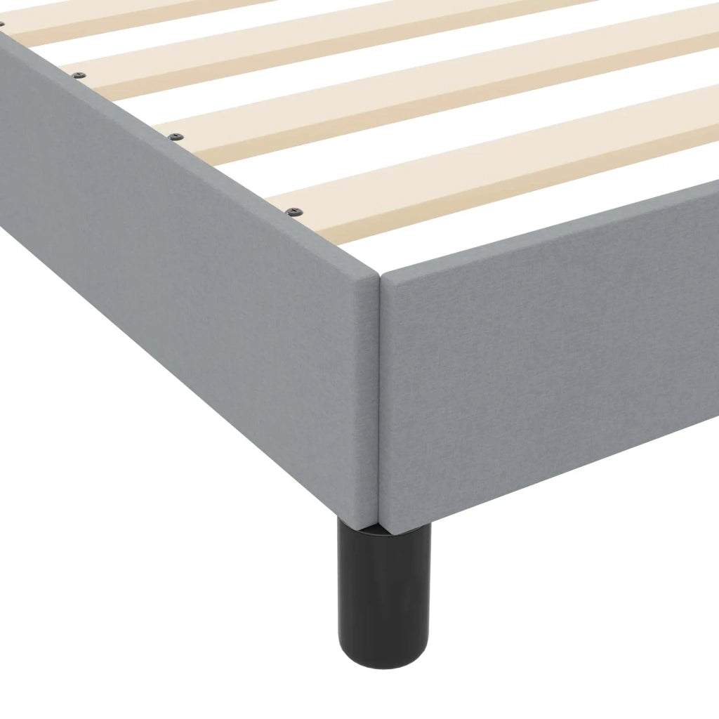 Letto a molle con materasso Grigio chiaro 90 x 190 cm Tessuto 3398451