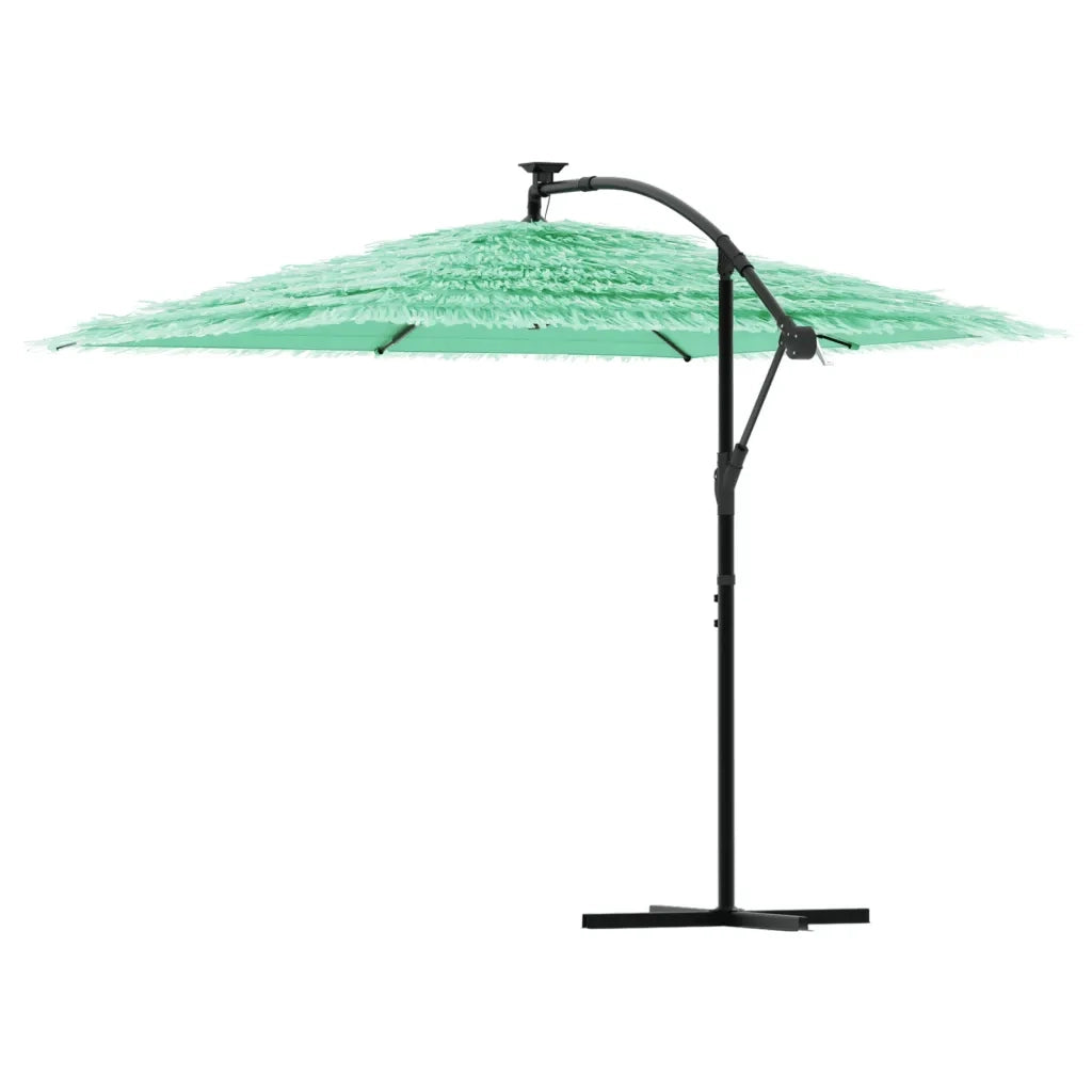 Ombrellone da Giardino-Ombrello da Balcone con Palo in Acciaio Verde 269x269x235 cm
