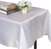 Tavolo quadrato con tovaglia in seta - 2-pack - 145 cm x 220 cm Tavolo quadrato con tovaglia in poliestere - Molto morbido e senza pieghe - Tessuto liscio - Lavabile - Adatto per matrimoni, ricevimenti e banchetti