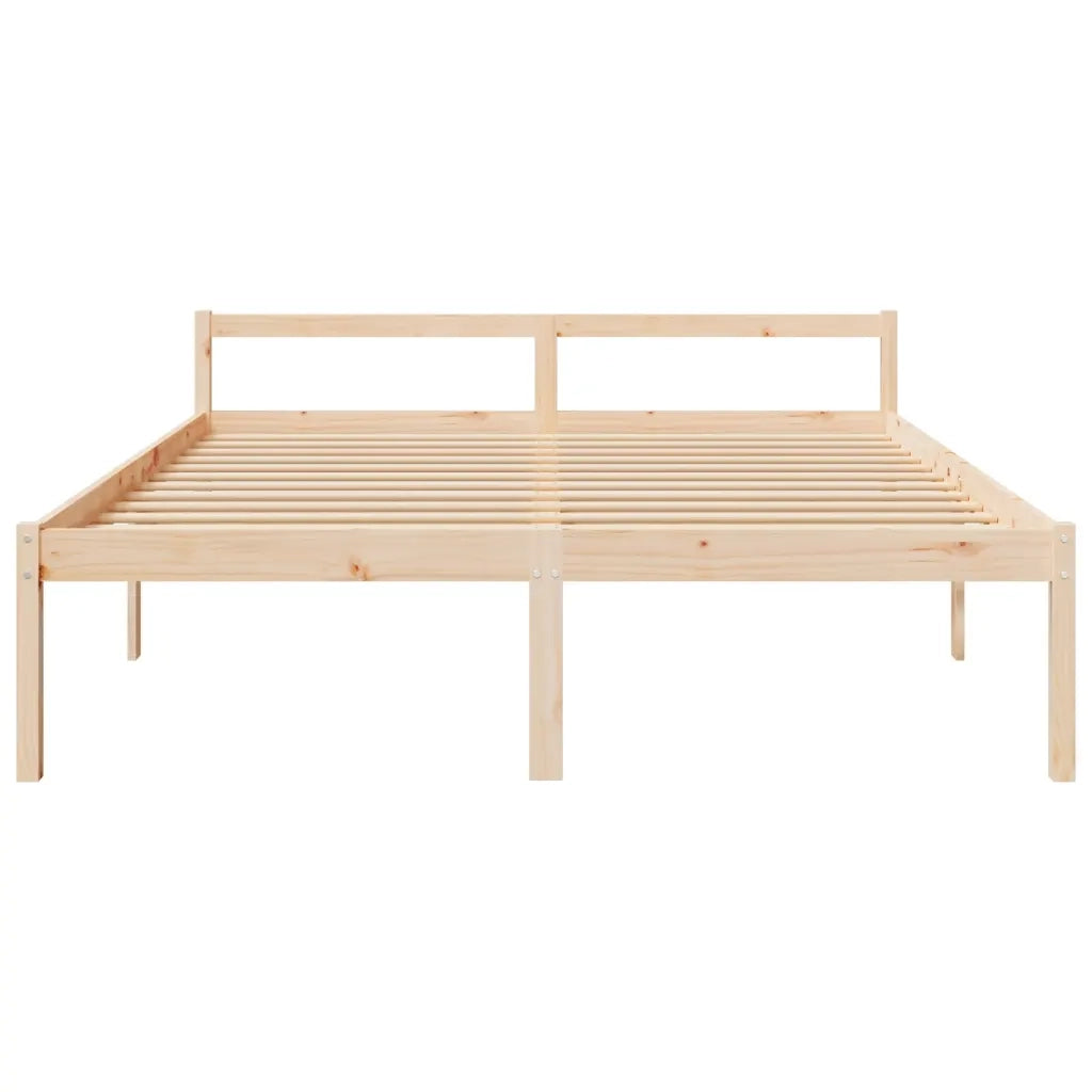 Letto per Anziani 200x200 cm in Legno Massello di Pino 810634
