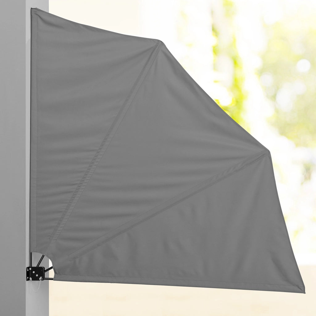 Tenda da Sole a Ventaglio Ragusa Schermatura Laterale Pieghevole 160x160 cm Grigio casa.pro