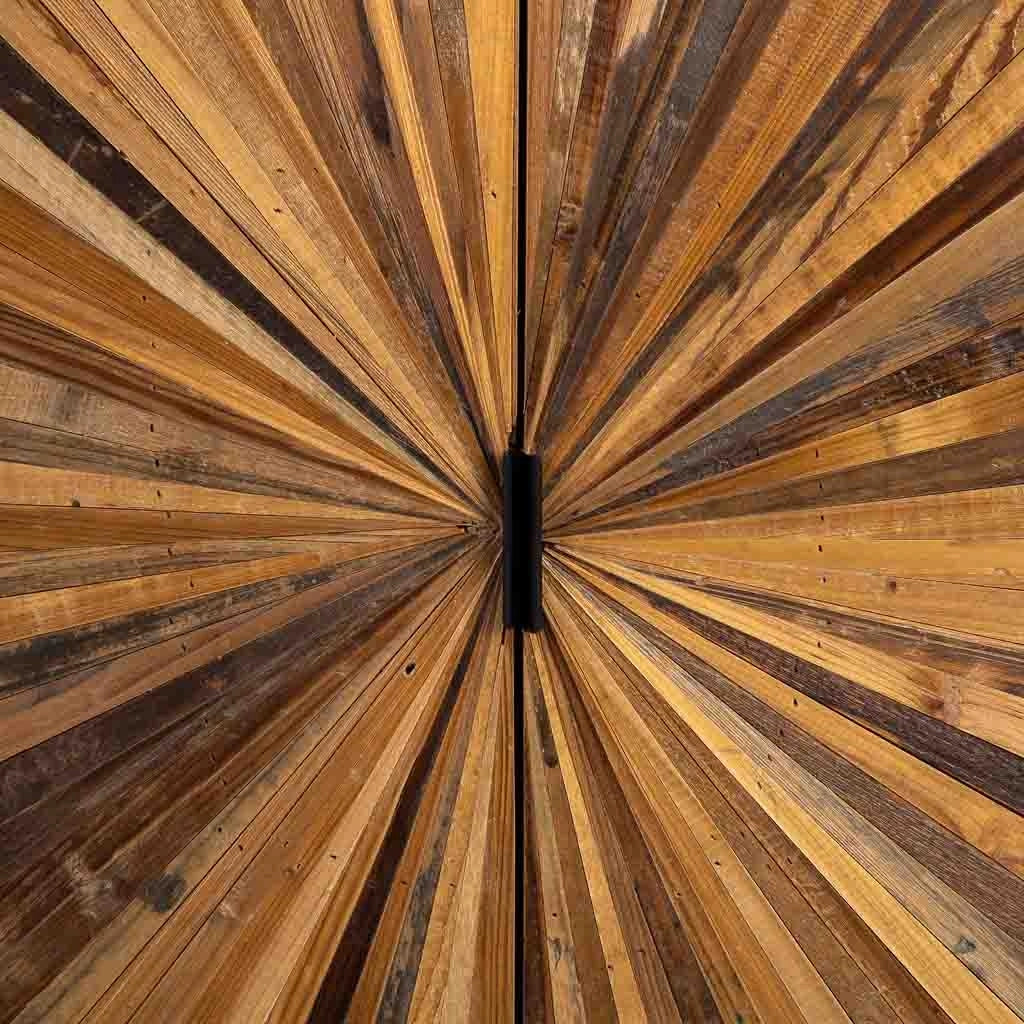 Armadio in legno di recupero nero a 2 ante 80x40x150h cm