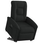 Poltrona Alzapersona Reclinabile Elettrica Nera in Tessuto 3303276