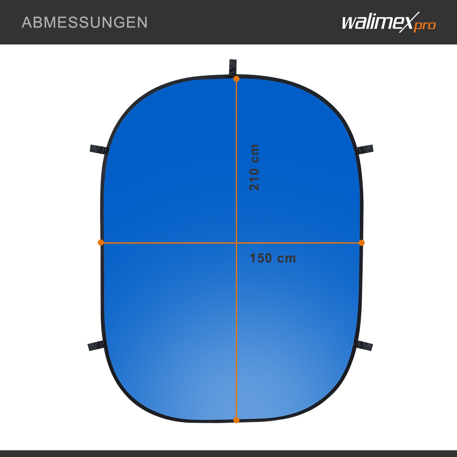 Fondale fotografico pieghevole 2 in 1 grigio/blu 150 x 210 cm, sfondo per foto e video con borsa da trasporto
