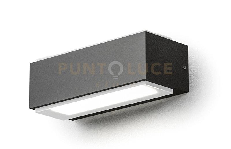 GES960- APPLIQUE LED 4000K 395LM 10W ALLUMINIO IP65 GRIGIO ANTRACITE 18CM