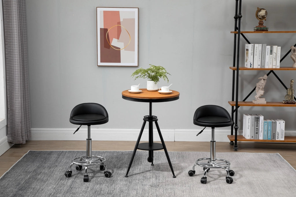 Sgabello girevole con schienale ¨C Xylo ¨C Altezza regolabile 57-72 cm nero