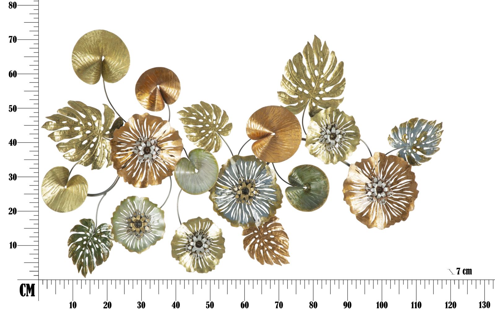 Pannello Leaf 117x7x74 cm in Ferro