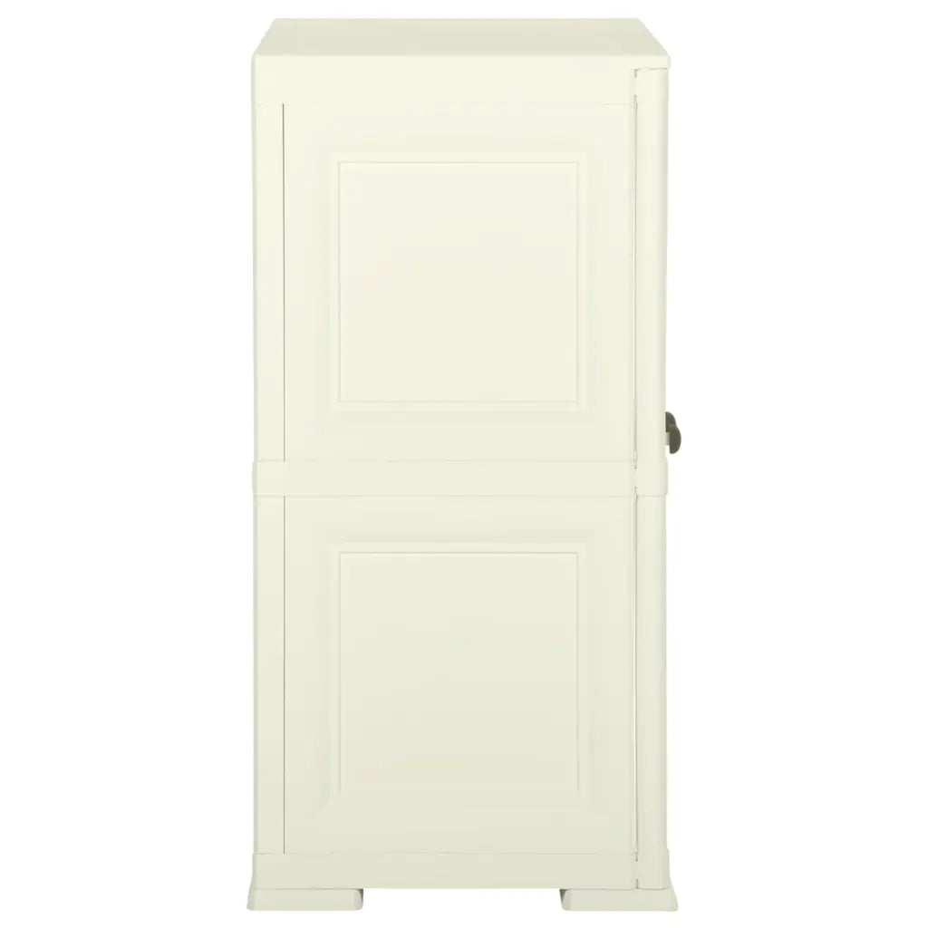 Armadietto in Plastica 79x43x85,5 cm Effetto Legno Vaniglia 340595