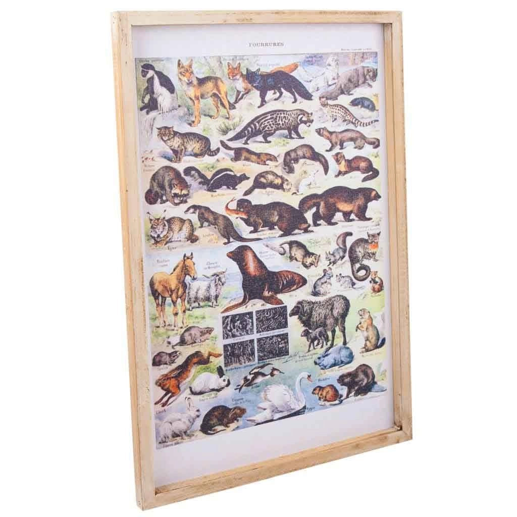 Quadro su stoffa stampata con telaio in legno 40x60x2h
