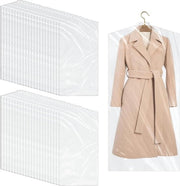 45 sacchi di abbigliamento trasparenti 60 x 120 cm - bustine di protezione per abbigliamento di alta densità di plastica - appesi per vestiti, cappotti, cappotti, camicie, abiti da sera