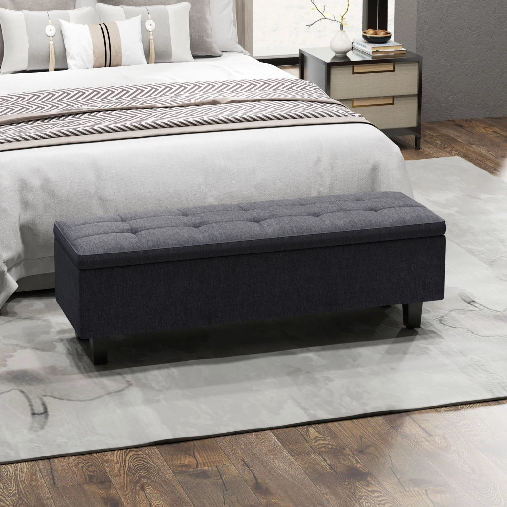 Poltrona in tessuto con gambe in legno ¨C zephmum ¨C Grigio scuro