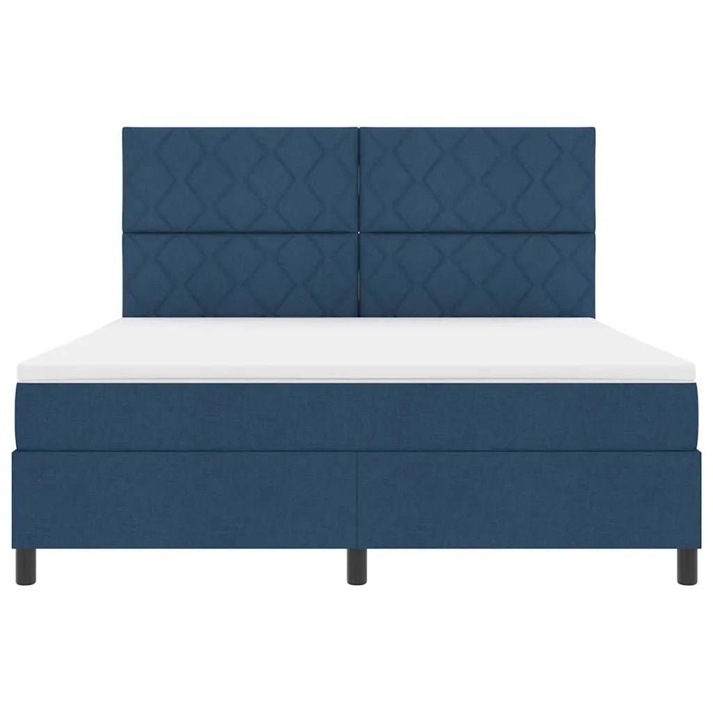 Letto a molle con testiera Blu 180 x 200 cm Tessuto 3339489
