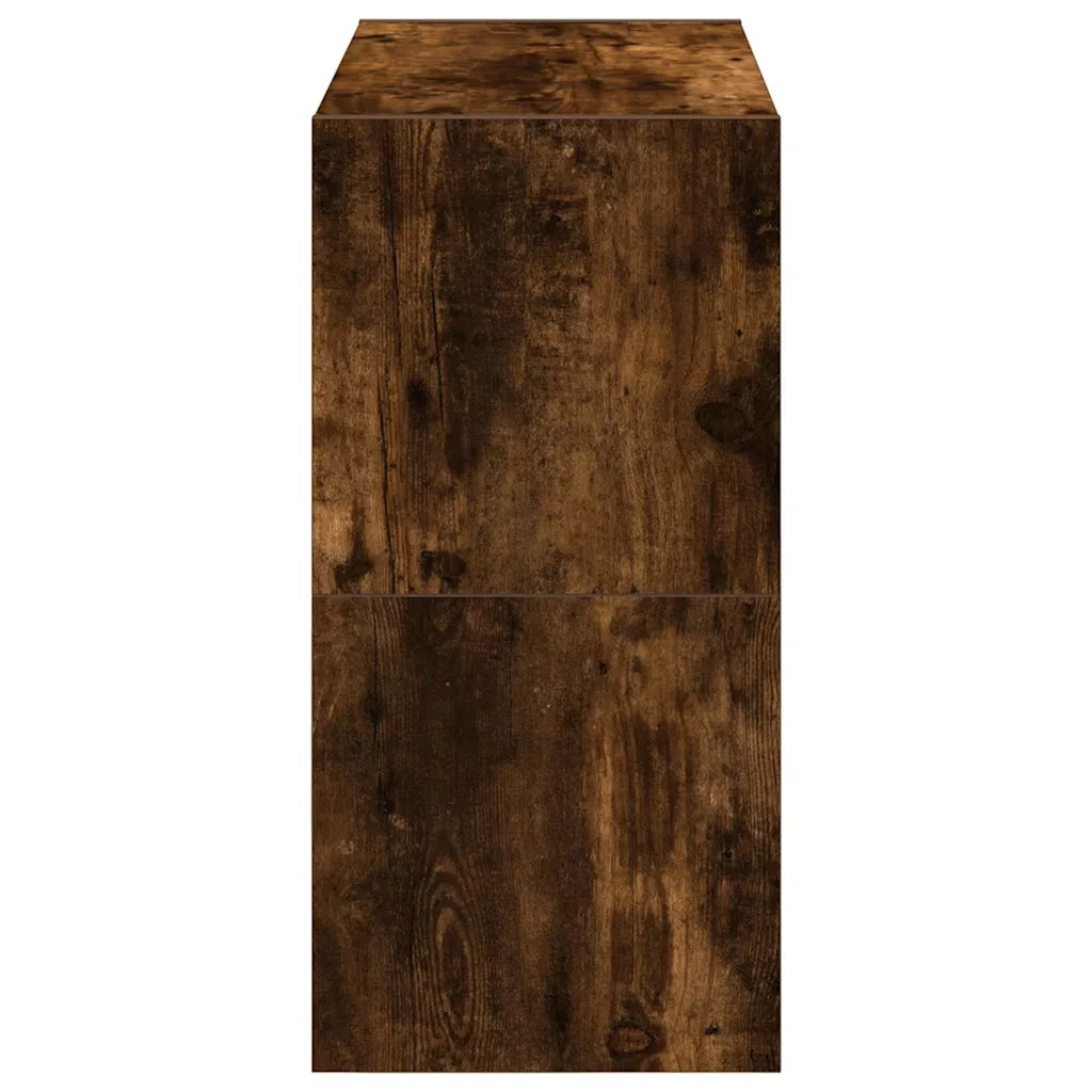 vidaXL Scarpiere 2 pz Impilabili Rovere Fumo 60x30x30,5 cm