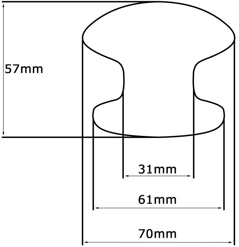 Pomolo fisso per porta SAGUATTI 873/70UAB in alluminio marrone opaco