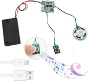 Modulo di audio MP3 programmabile con registrazione 8m, scaricabile via USB, incluso contenitore batterie AA e cavo USB per progetti di fai da te e applicazioni audio