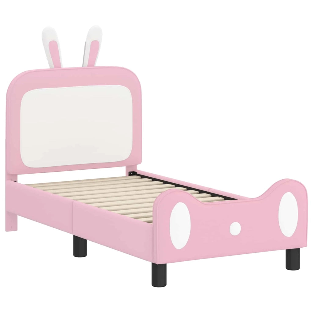 Struttura letto per bambini con testata-Giroletto per bambini Rosa 70 x 140 cm PU 476088