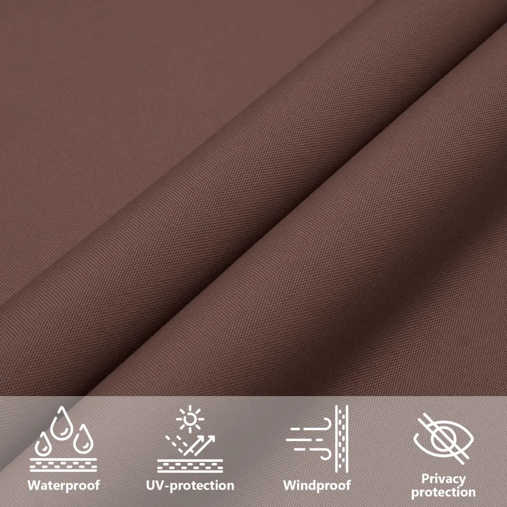 Parasole a Vela Oxford Rettangolare 2,5x5 m Marrone