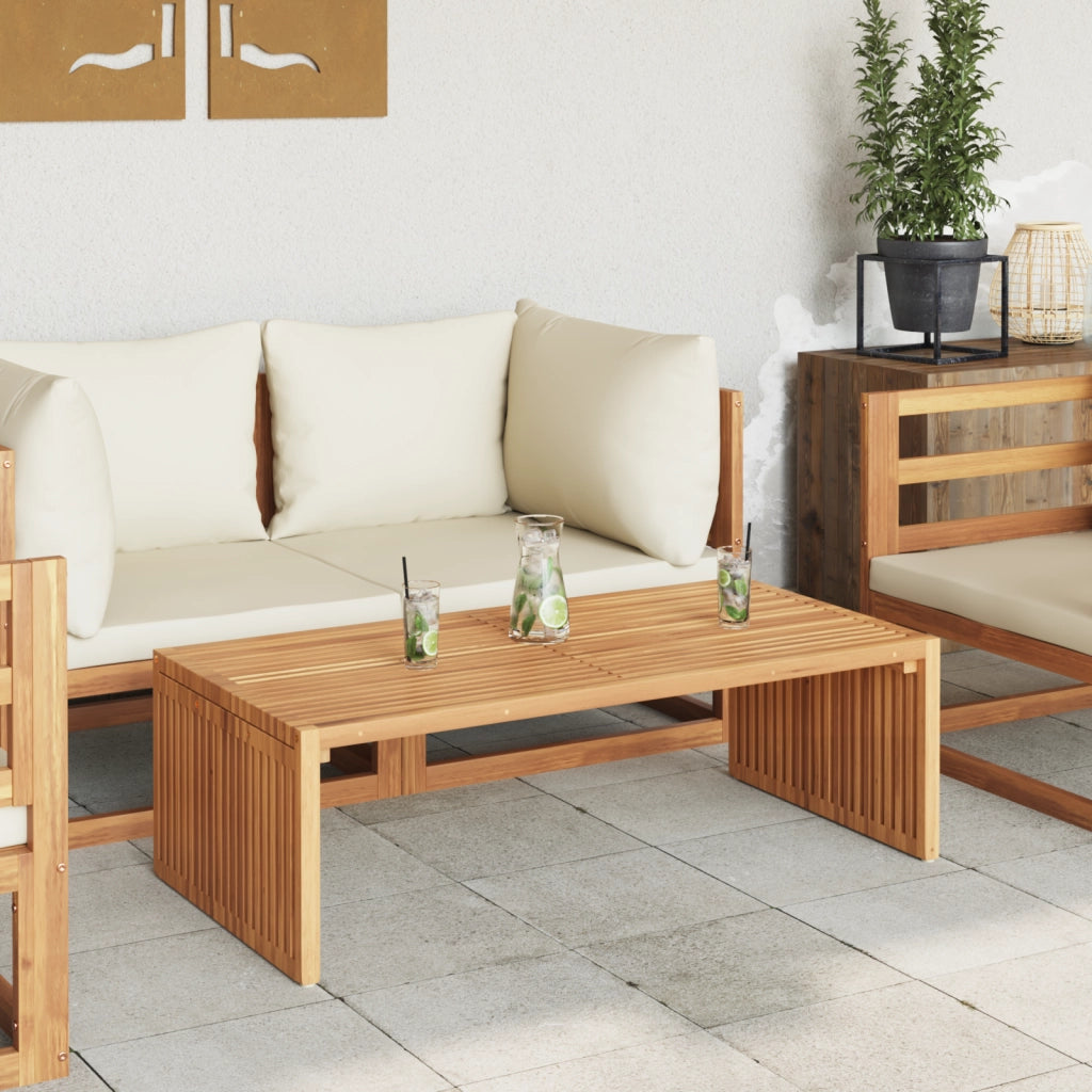 Tavolo Laterale da Giardino 110x55x35.5 cm Legno Massello di Teak