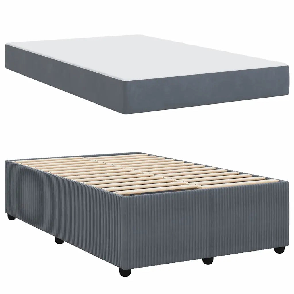 Struttura del letto Grigio scuro 120 x 200 cm Tessuto