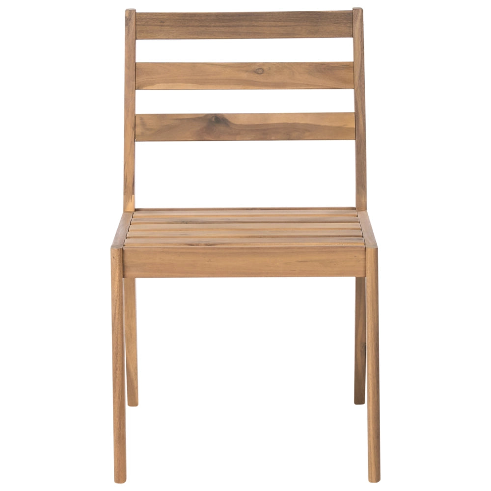 Set da pranzo da giardino con 8 sedie e tavolo marrone chiaro in legno di acacia certificato con piano rettangolare in stile rustico da esterno