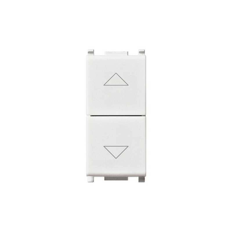 14062 due Pulsanti 1P No + No 10A Bianco Plana