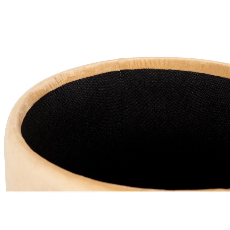 Set di 2 Pouf Contenitore Bicolore Jolene Beige/terra Di Siena 37x37x42