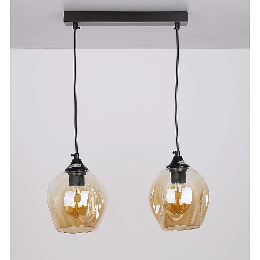 Lampada a sospensione Candellux ASPA 2xE27 40W vetro