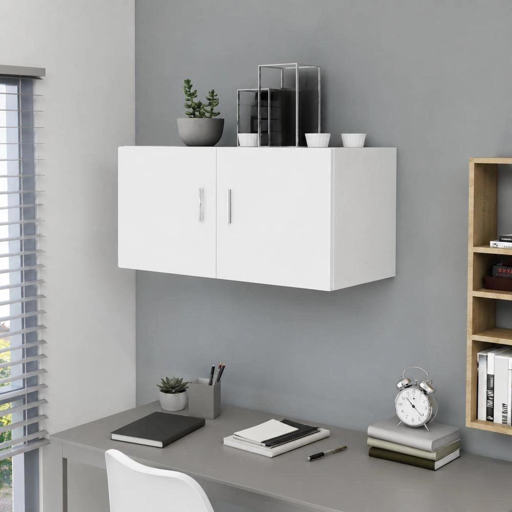 Wall Cabinet, White, 80 X 39 X 40 Cm, Wood-based Material