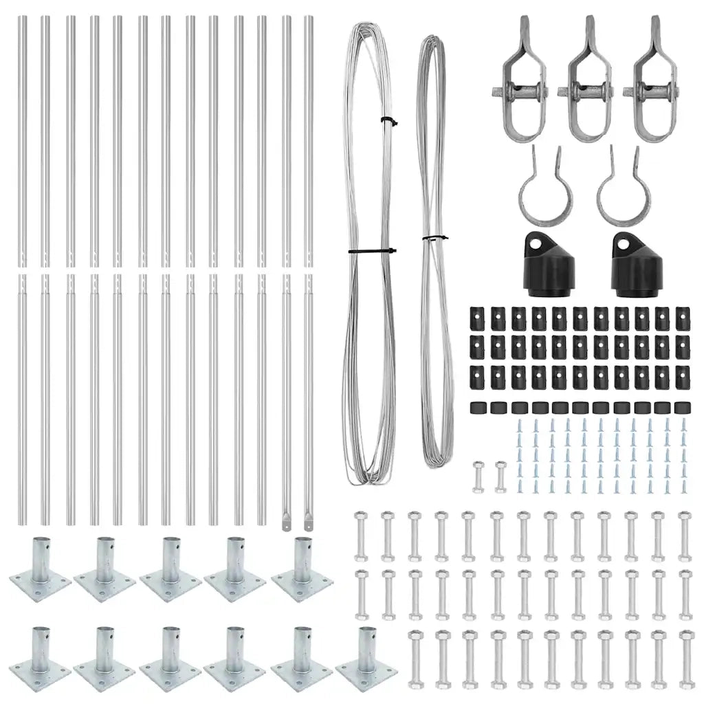 Palo della recinzione 13 pcs Argento Acciaio 42004327