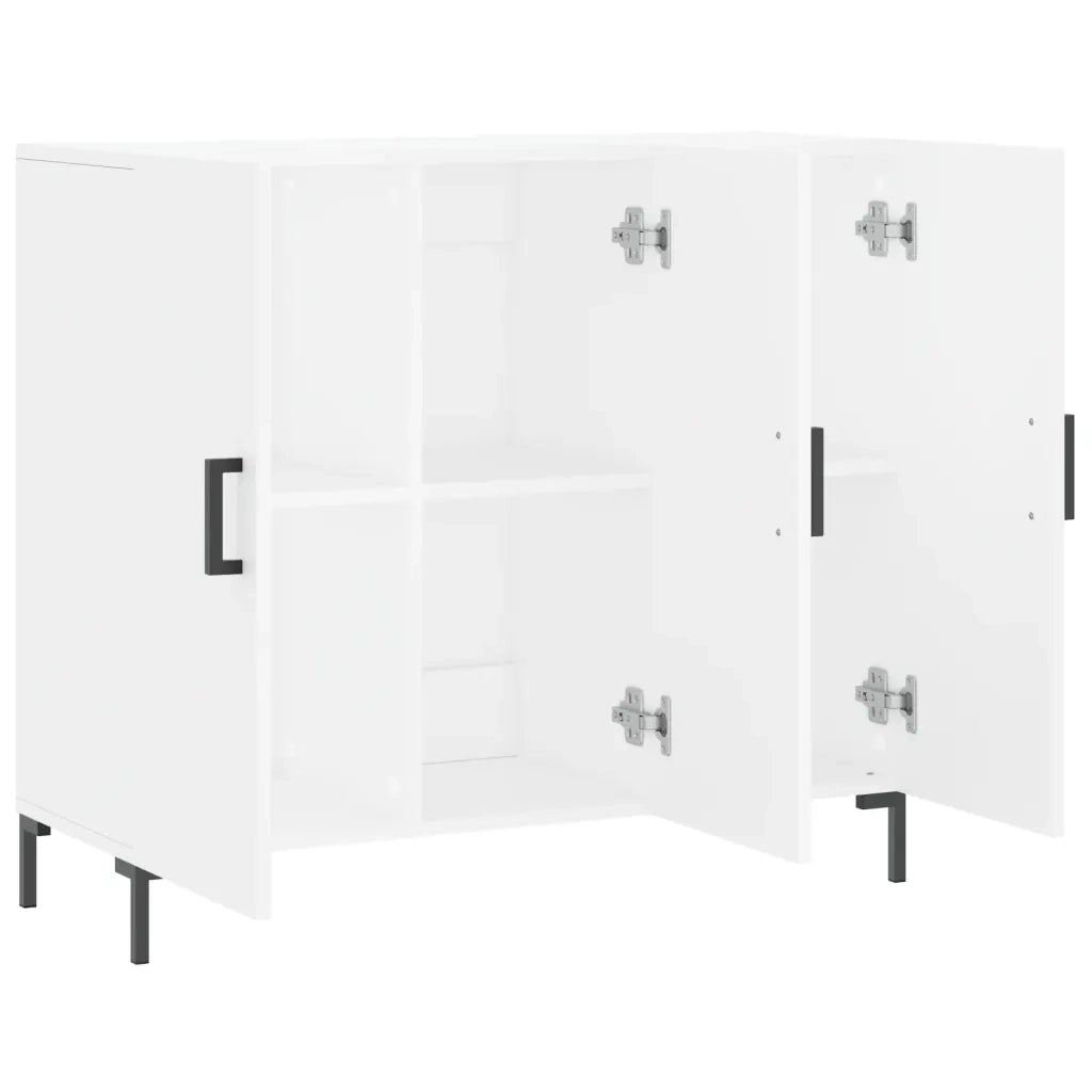Credenza-Buffet-Armadio da cucina Bianca 90x34x80 cm in Legno Multistrato 985666