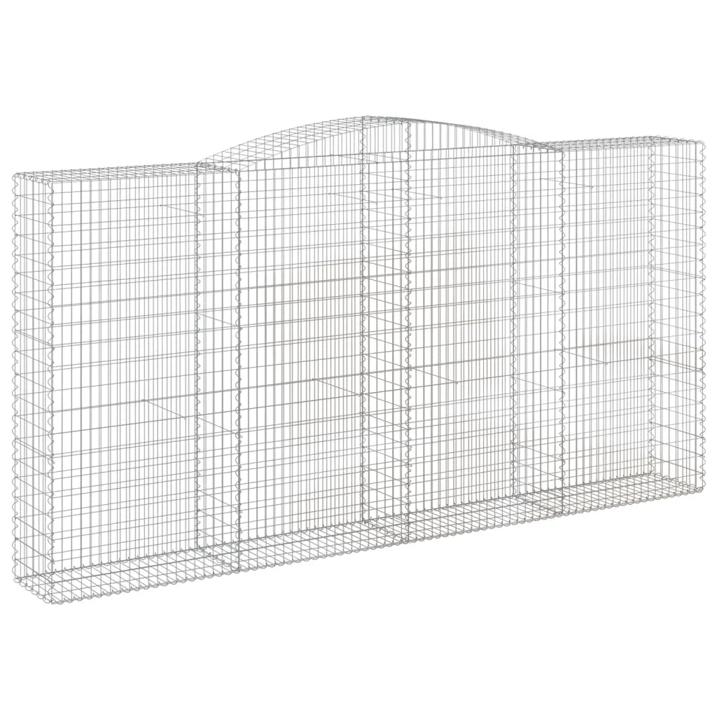 Cesti Gabbioni ad Arco 4 pz 400x50x200/220 cm Ferro Zincato 3147063