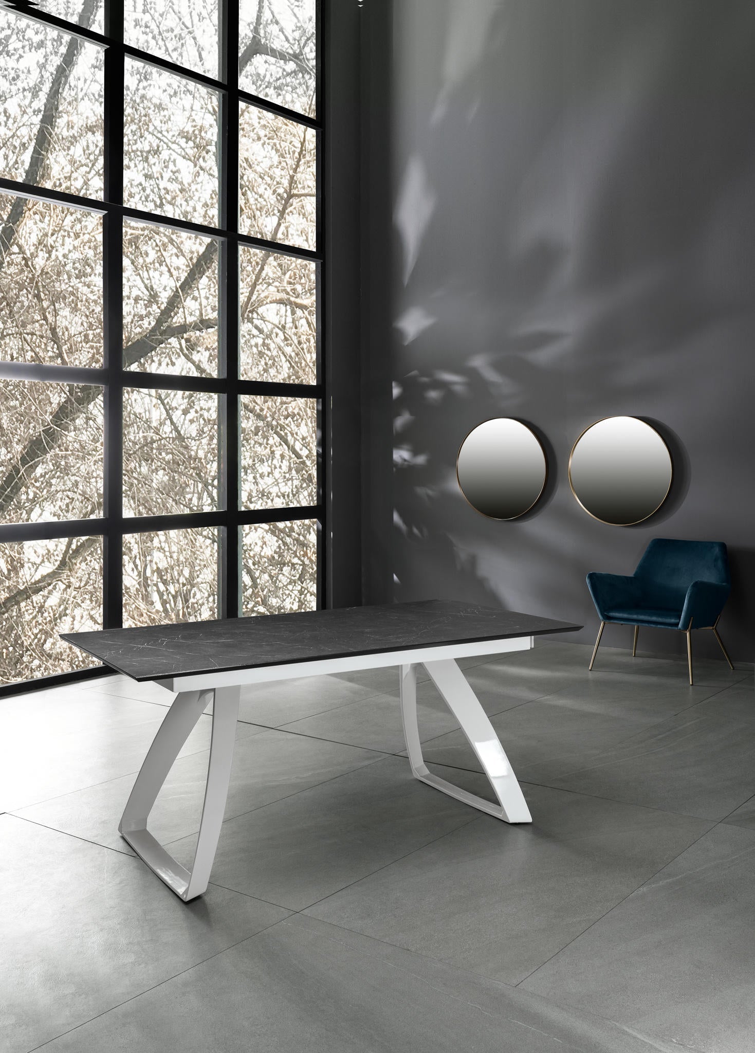 Tavolo Allungabile 170/270x90x76 cm in HPL Barret  Nero