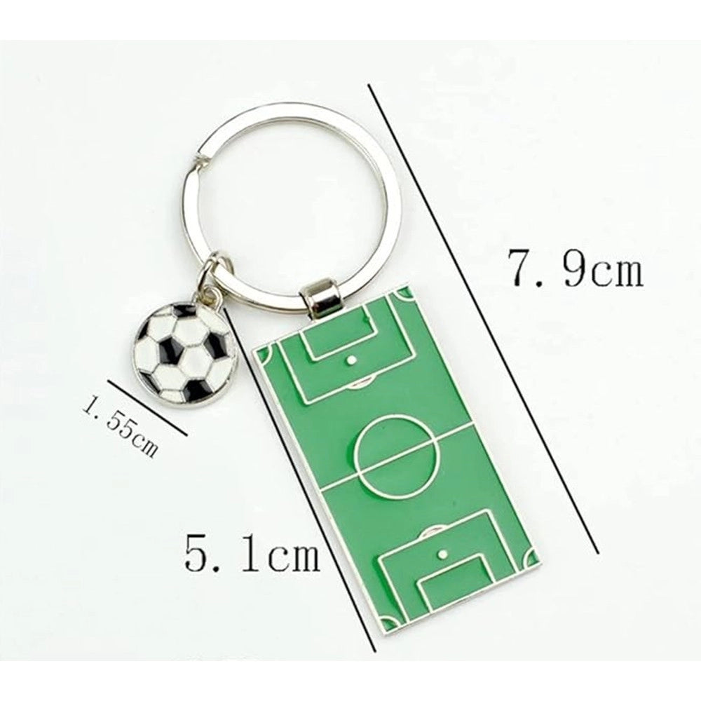 Trade Shop - Set 12pz Portachiavi Con Campo Pallone Da Calcio Calciatore Bundesliga Regalo Bomboniere -