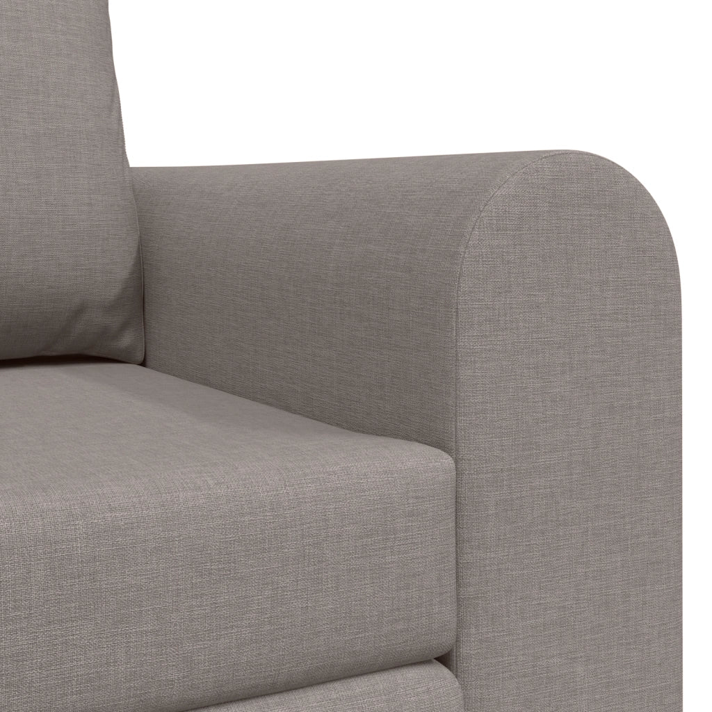 Divano Letto a Pavimento 2 in 1 Tortora 148x71x83 cm Tessuto