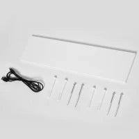 Armadietto con Specchio a Muro, Luci a LED, Ripiano Aperto e Ripiano Interno, 80x15x60cm