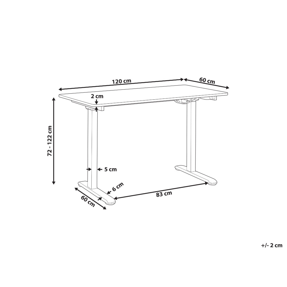 Scrivania elettrica ad altezza regolabile bianco 120x60 cm ufficio studio lavoro