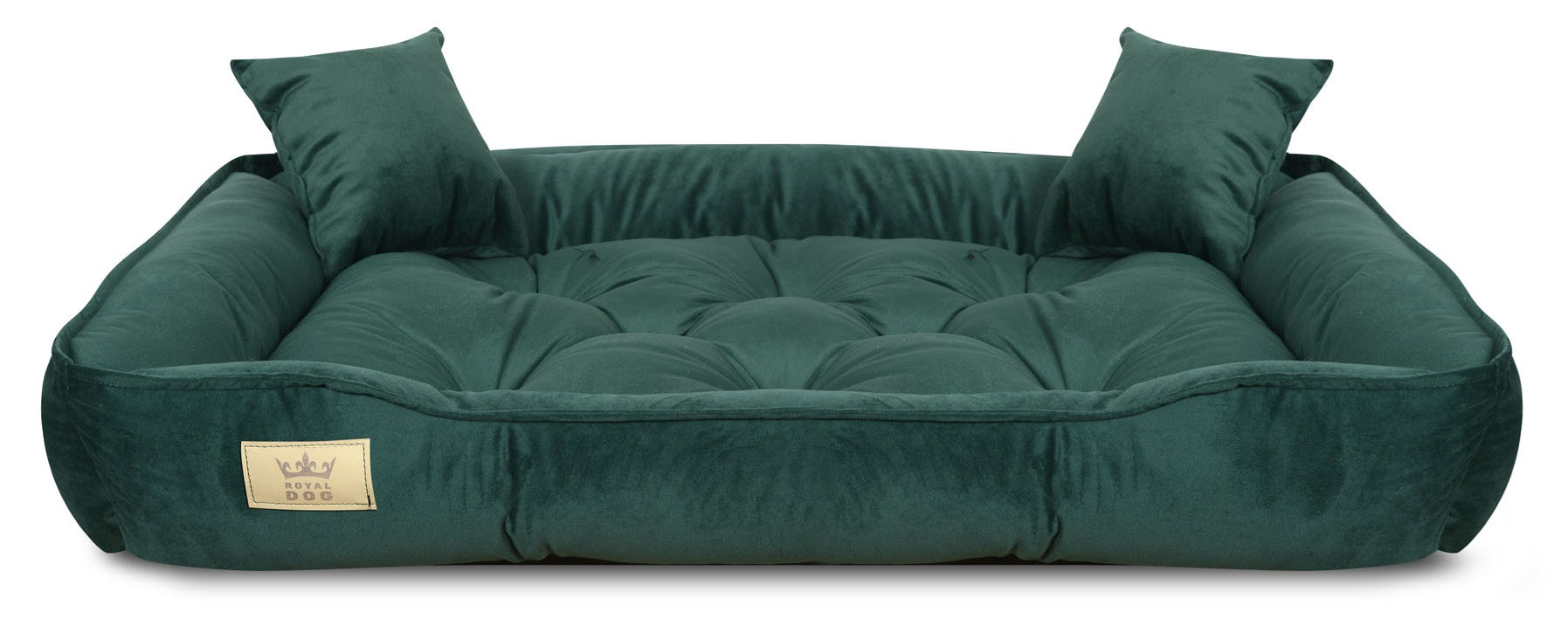 AIO FACTORY 130x105 cm Letto per cani in velluto verde scuro impermeabile