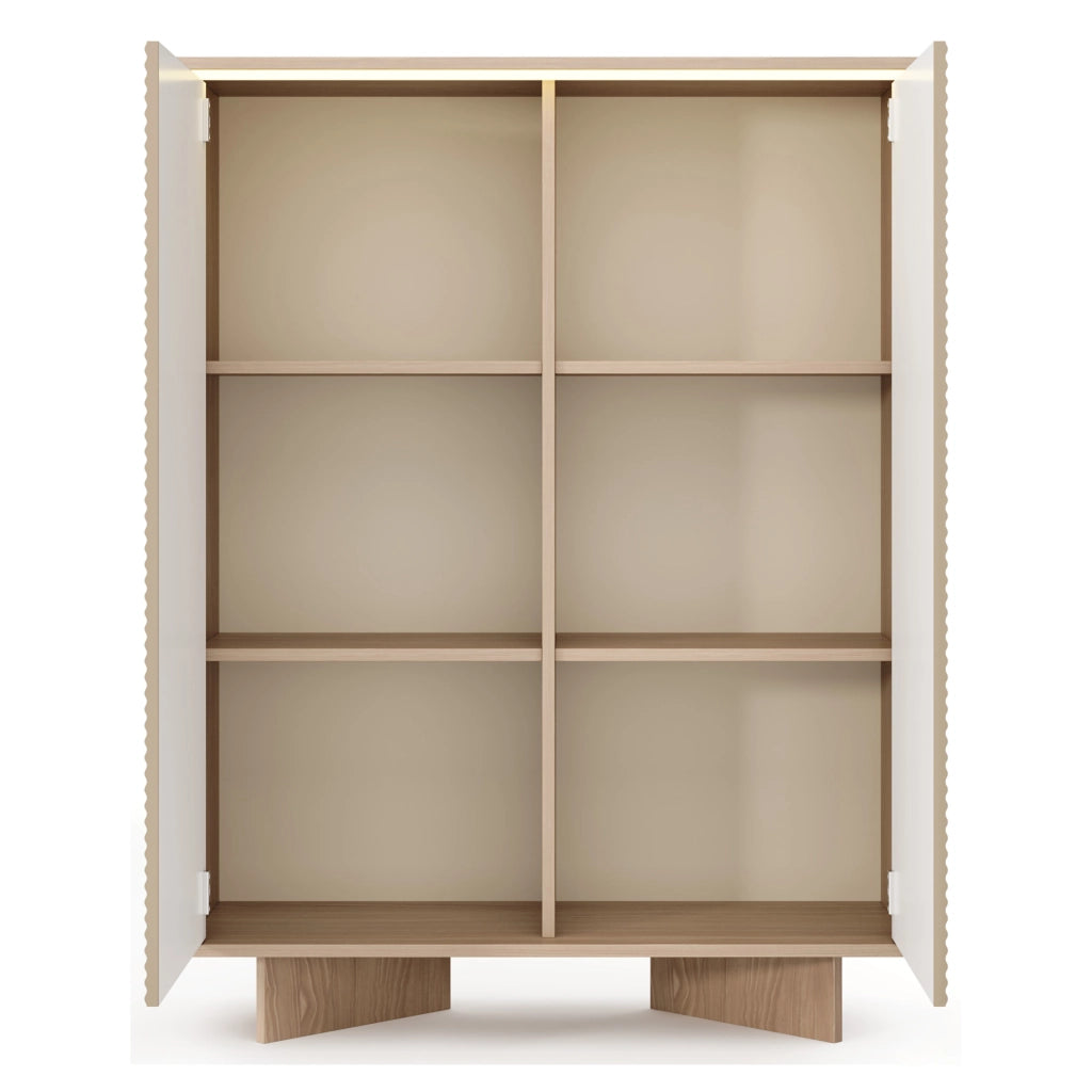 Madia Hasota, Credenza 4 Ripiani, 104x40x138h cm Marrone Rovere
