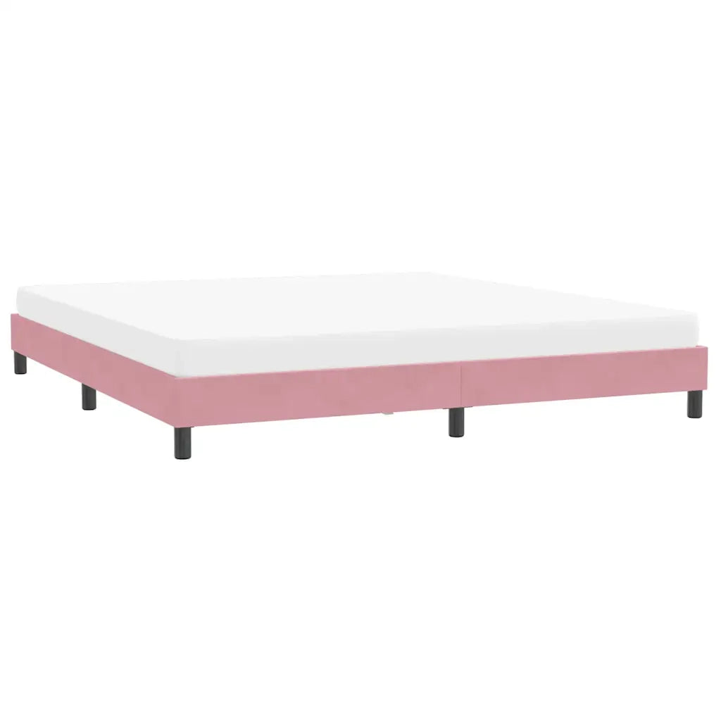 Giroletto senza Materasso Rosa 200x210 cm in Velluto 4101378