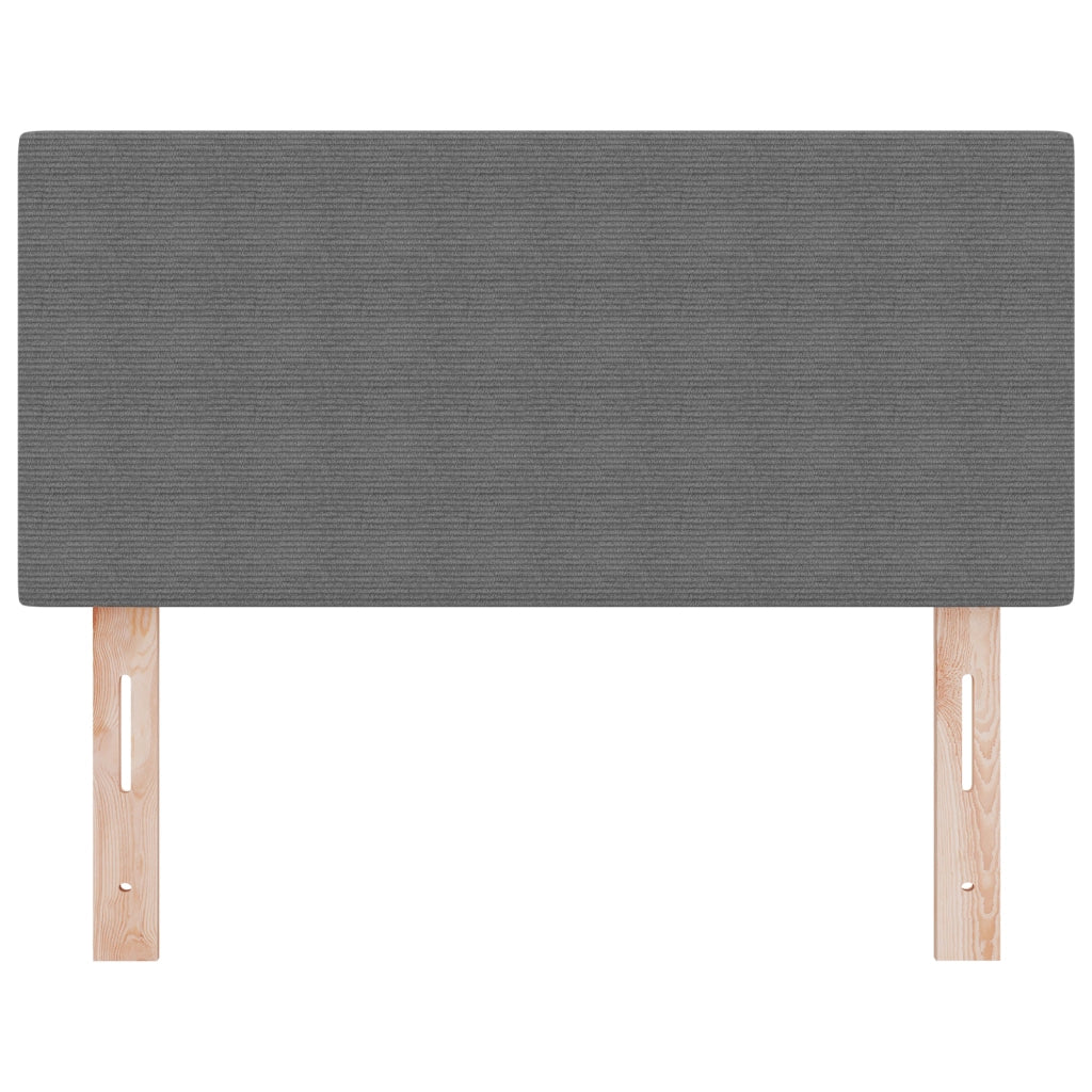 Testiera LED  Design Semplice Grigio Chiaro 80 cm Tessuto Corduroy