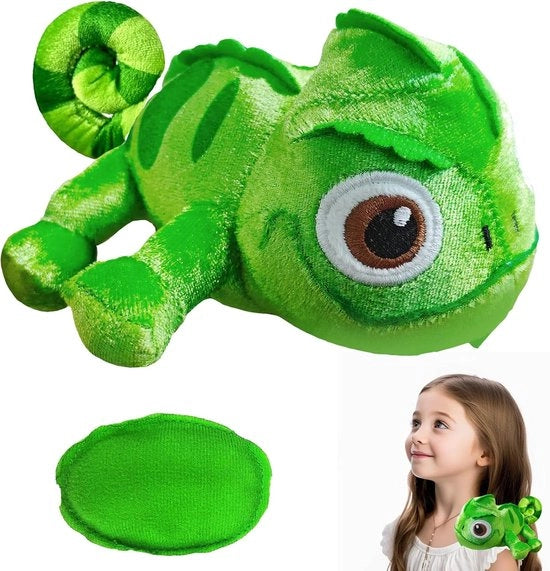 Figurina di peluche di camaleonte - giocattolo di peluche - spalla di peluche - giocattolo di peluche con camaleonte - giocattolo di peluche di lucertola - giocattolo di peluche magnetico - regalo per bambini e bambine