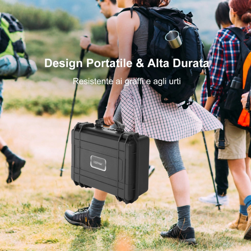 Custodia dura impermeabile portatile per apparecchi elettronici-Scatola asciutta con involucro duro 56x44x22cm Nero