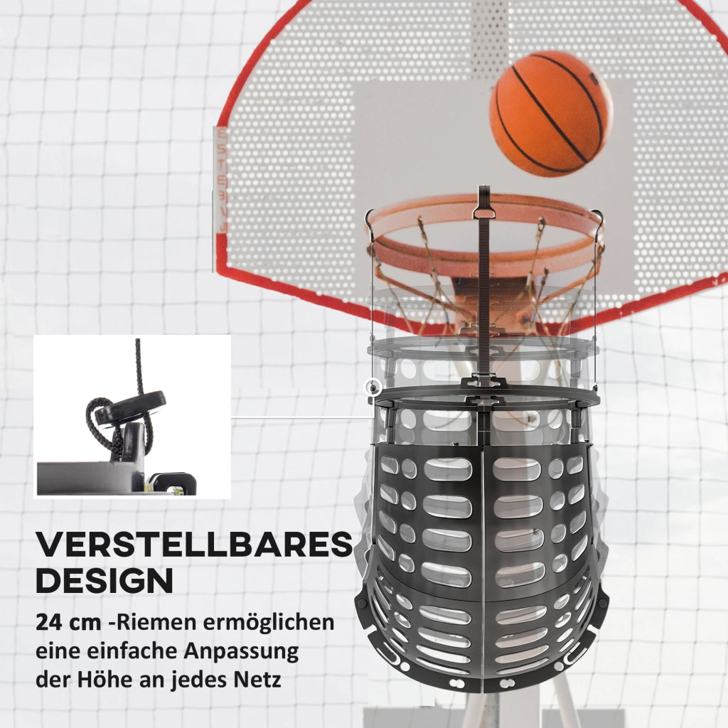 Cestino da basket regolabile in altezza 360¡ã ¨C zephmum ¨C Nero 35.6x35.6x75.5 cm
