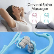 Apparecchio di massaggi per la schiena, rotoli di massaggi, plastica colorata, terapia del punto di attivazione dei muscoli della spalla (rosa)