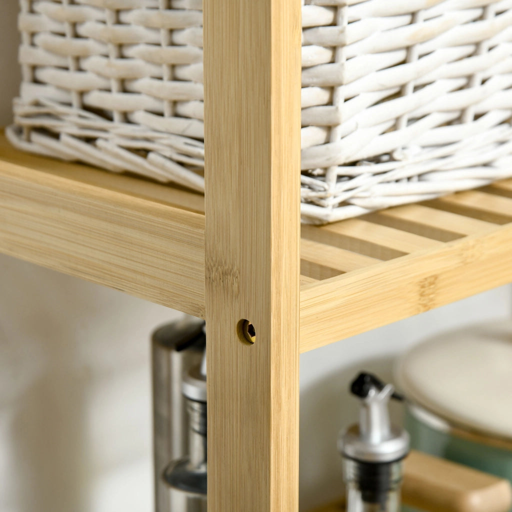 Libreria in Bamb¨´ 3 Livelli ¨C Zephmum ¨C 62x33x80 cm Naturale