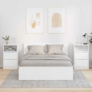 Comodini 2 pcs Bianco Lucido 40 x 30 x 467 cm Legno multistrato