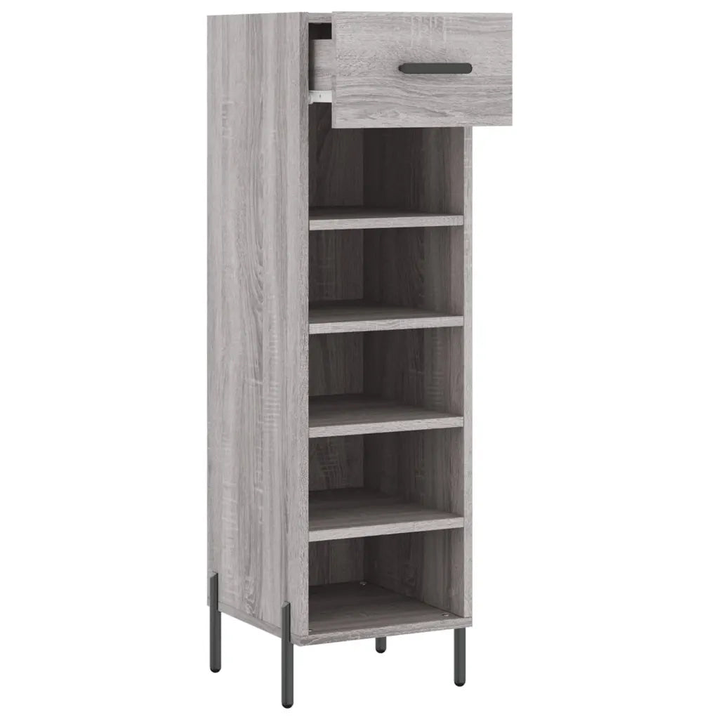 Scarpiera-Scaffale per scarpe Grigio Sonoma 30x35x105 cm in Legno Multistrato 208854