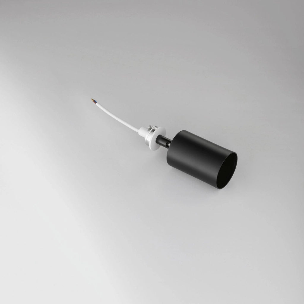 INCASSO VULKAN NERO 1 LUCE ATTACCO GU10 5,3X8X14,5CM IN GESSO VERNICIABILE