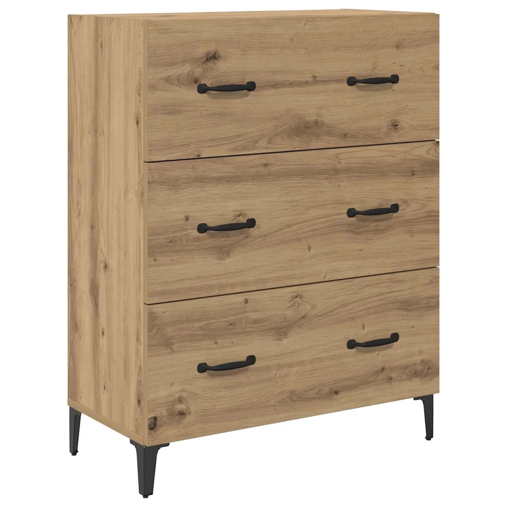 Credenza con Cassetto-Buffet-Armadio da cucina Rovere artigianale 69,5 x 34 x 180 cm 506717